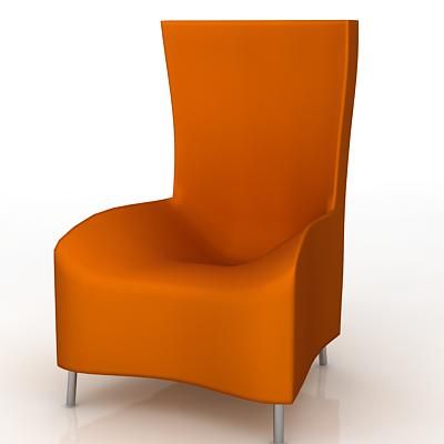 3D - model orange armchair de Sede_DS_264