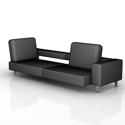 3D - model black minimalism sofa  de Sede_DS_370_2