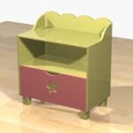 Stand childrens room 3D model Fiona bedside-table