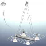 Italian chandelier style high-tech 3D model Fabbian D36 Aster 4