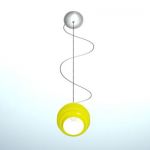 Italian yellow chandelier modern 3D object Fabbian Echo 02