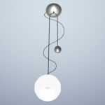 Italian white chandelier modern 3D model Fabbian Echo 03