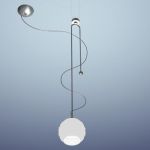 Italian chandelier modern 3D - model CAD symbol Fabbian Echo