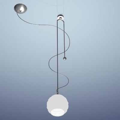 Italian chandelier modern 3D - model CAD symbol Fabbian Echo