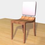 Modern chair France CAD 3D - model symbol Ligne Roset Finn