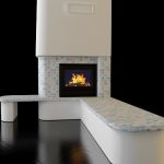 Qualitative 3D-model of fireplace in art nouveau 52