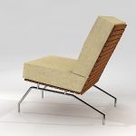 Armchair in the minimalist style 3D model Flexus