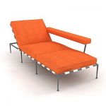 orange sofa 3d object B&B Italia  Freetime FT 260D2
