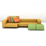 3D - model sofa with pillows minimalism Frighetto  Cubo