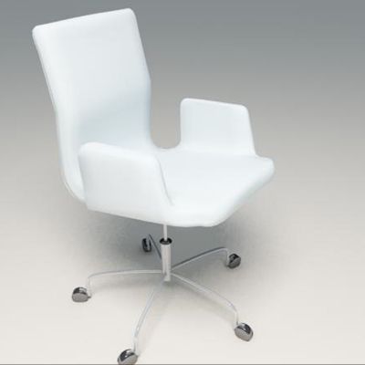 Italian white armchair high-tech 3D model Frighetto Om