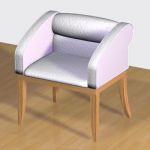 White armchair in a contemporary style 3D – model  CAD symbol Giorgetti Agnus