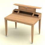 Italian writing-desk with one drawer CAD 3D - model symbol Giorgetti Epi