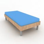 3D - model minimalist modern single bed  HM701 25