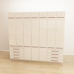 Swedish minimalist white chest 3D object IKEA 01