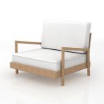 White armchair 3D – model   IKEA LILLBERG SERIES 002
