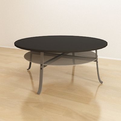Black Round Table 3d Model Ikea Stockholm 1