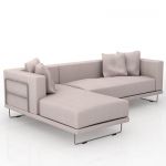 corner sofa with pillows 3D object IKEA TYLOSAND series 009
