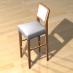 Soft stools for the bar CAD 3D - model symbol Mathias India Stool