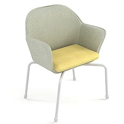 Armchair in the style of minimalism CAD 3D - model symbol B&B Italia Iuta IU60