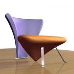 Armchair in the style of minimalism 3D - model Il loft Jada