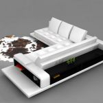 3D - model white sofa  CasaNova KISS