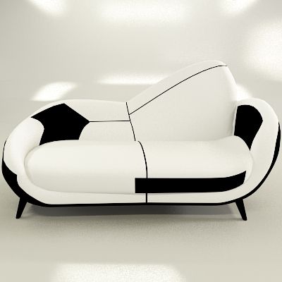 3D - model sofa pop-art  Moroso LOS_MUEBLES_AMOROSOS_Saula_Marina_bianconero_Cod_S1027_195-95-94