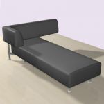 3D - model black sofa Edro  Lhomme et la femme2