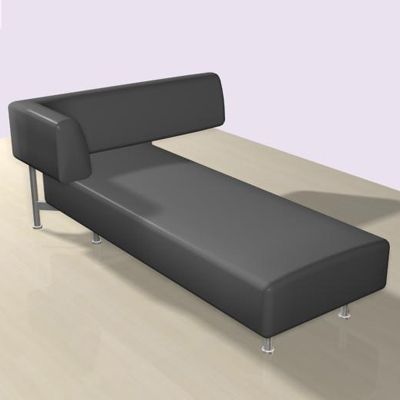 3D - model black sofa Edro _Lhomme et la femme2