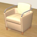 Armchair in a contemporary style 3D - model Giorgetti Liba 1
