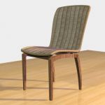 Wooden chair France CAD symbol 3D - model Ligne Roset Libra 1