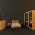 3d-model DOMINO modern bed (Italy) Line Saber 010