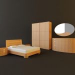 3d-model DOMINO modern bed (Italy) Line Saber 012