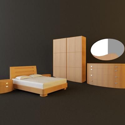 3d-model DOMINO modern bed (Italy) Line_Saber_012