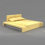 3D - model double yellow bed Italy Molteni&C Jean Luc