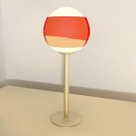 Italian red desk lamp high-tech 3DS Lussole c 10