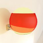Red spherical Italian sconces 3D model Lussole cl 12
