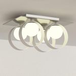 Minimalist white Italian chandelier 3D - model Lussole md 38