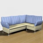 corner sofa in the style of minimalism 3D object Malta 3