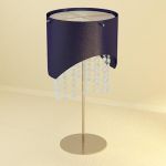 Italian dark blue table lamp Minimalism 3D – model CAD symbol Masiero 04 55x25