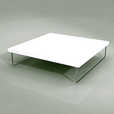 Square white table in the style of minimalism CAD 3D - model symbol IPE Cavalli Mellow120?120?30