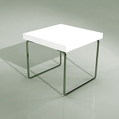 White table in the style of minimalism 3D - model IPE Cavalli Mellow50?50?45