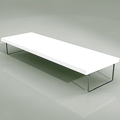 Rectangular white table in the style of minimalism 3D object IPE Cavalli Mellow60?180?30