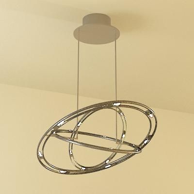 Italian chandelier 3D model Metalspot 03 35x30