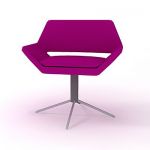 Purple armchair minimalism 3D – model  CAD symbol B&B Italia  Metropolitan1