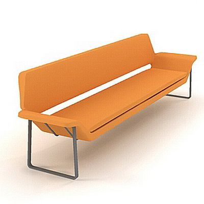 sofa 3d model B&B Italia _Metropolitan