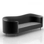 3D - model black modern sofa Model 002