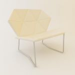 Italian white armchair in the style of high-tech 3D – model  CAD symbol Moroso Antibodi Cod 0364 90-157-77