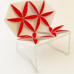 Italian armchair in the style of hi-tech 3D – model  CAD symbol Moroso Antibodi Cod 0365 90-157-77