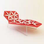 Red and white Italian Lounge CAD 3D - model symbol Moroso Antibodi Cod 036 90-157-77