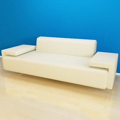 Italian white sofa 3D model Moroso Lowland LLCO3_244-96-73_